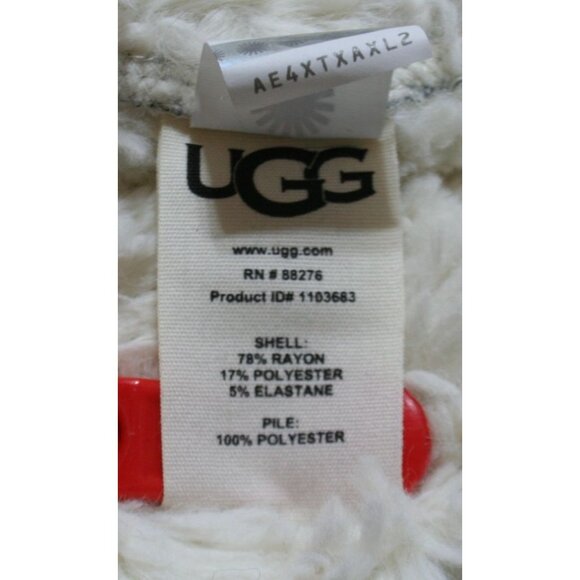 Ugg Portola Reversible Hooded Robe Womens XL Sherpa Lined Warm Cozy NWT *No Belt - Picture 6 of 8